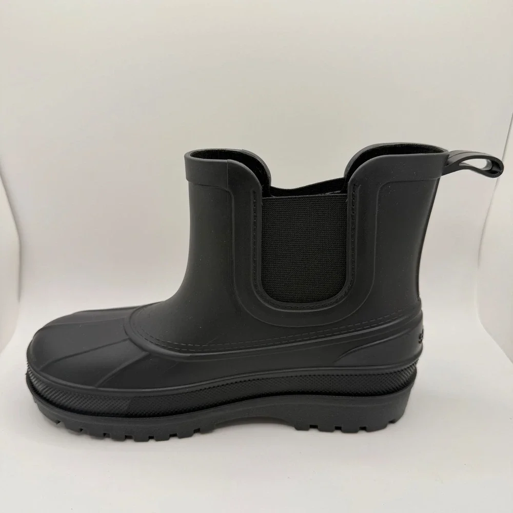 Sperry Boys Black Rubber Rain Boots Duck Boot Ankle STK29447 Size 5